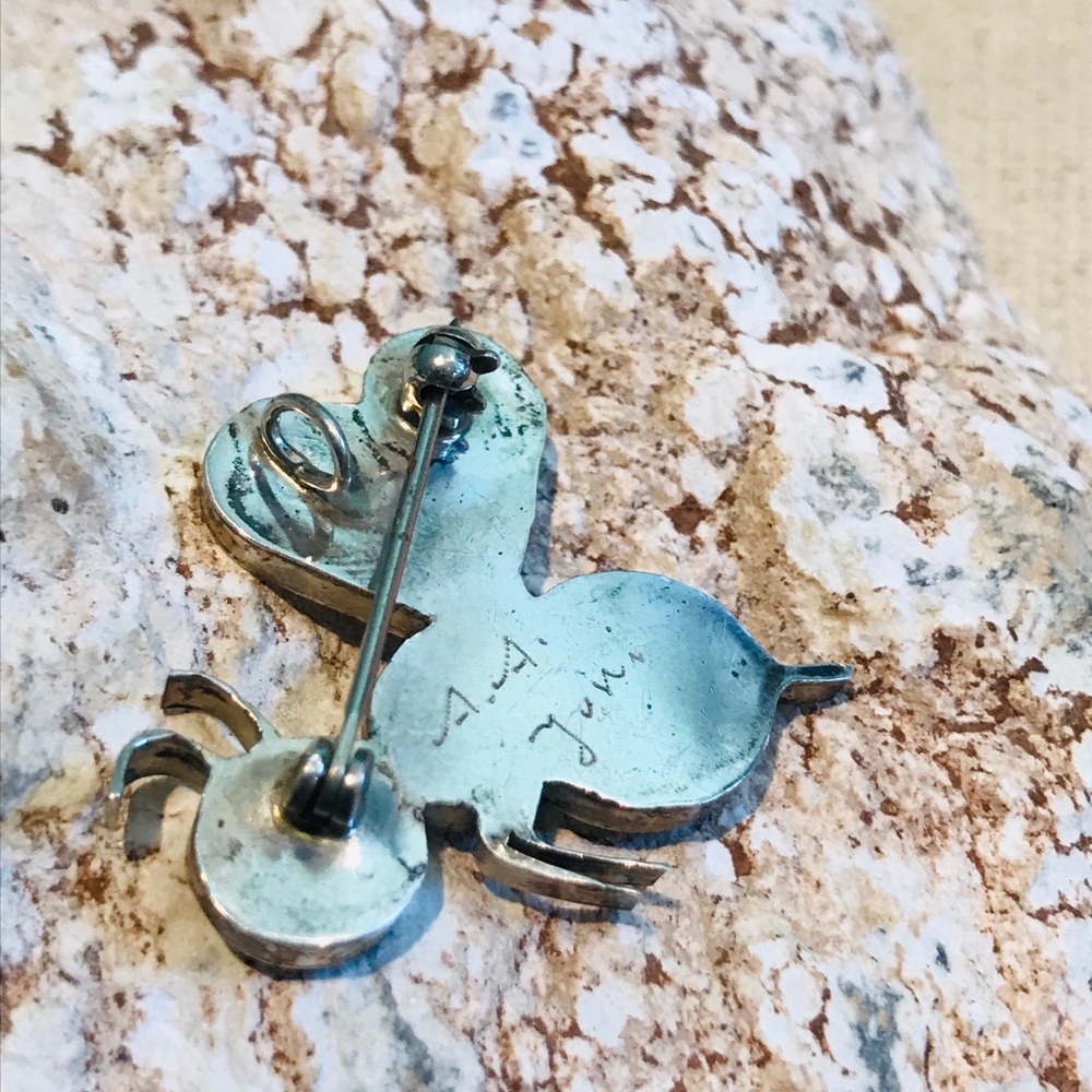 Zuni Bee Pin/Pendant Signed Aa Zuni - image 4